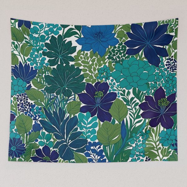 Item preview, Blue and Green Pattern 7 designed and sold by artedamensagem.