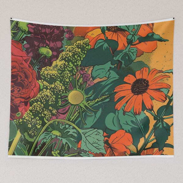 Item preview, silk print flowers designed and sold by PricklyPeanut.