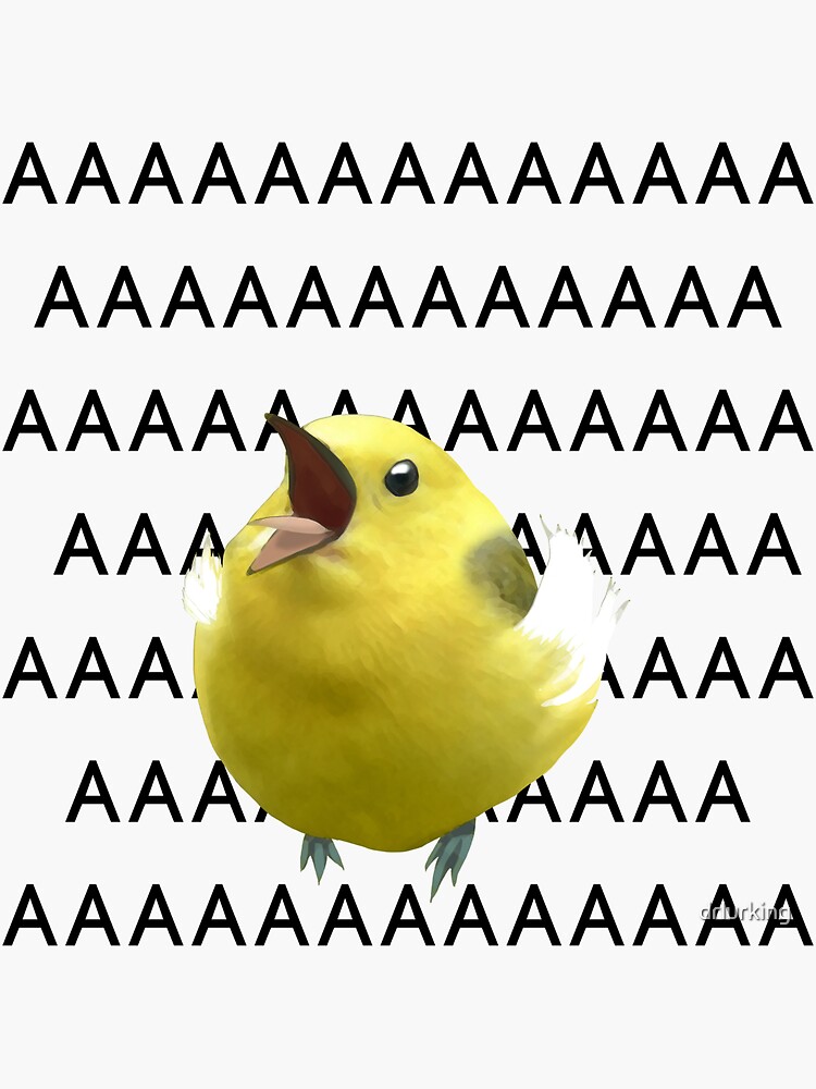 AAAAAAAAAA screaming birb meme | Sticker