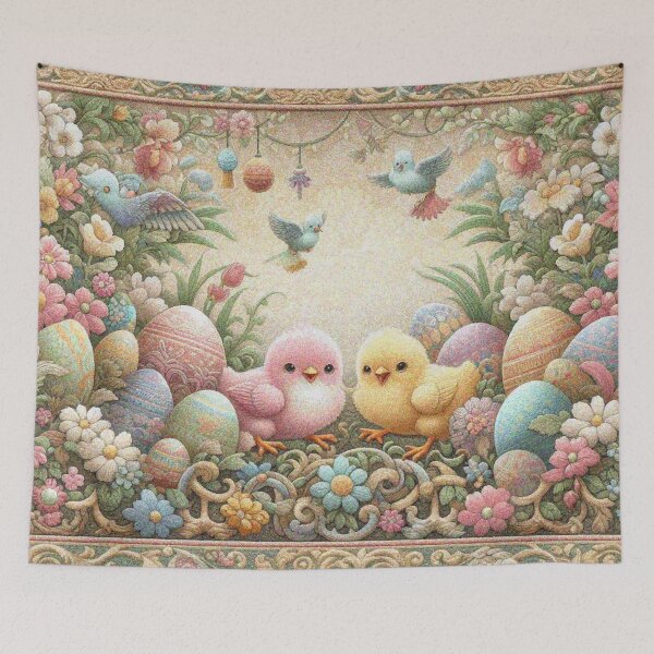 Item preview, Kawaii Chick Siblings in Easter Garden designed and sold by Illuministique.