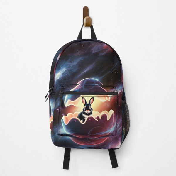 Item preview, Galaxy Easter Egg with Rabbit on a whimsical backdrop designed and sold by Trendsecne.