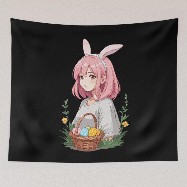 Item preview, Anime Easter Kawaii Easter Bunny Manga Girl Otaku designed and sold by LuminOrb.