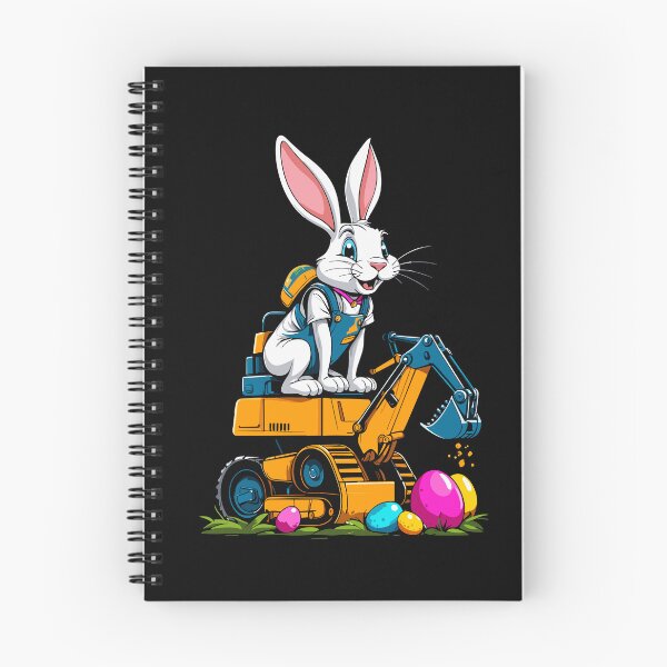 Item preview, Easter bunny excavator driver Easter eggs excavating funny designed and sold by LuminOrb.