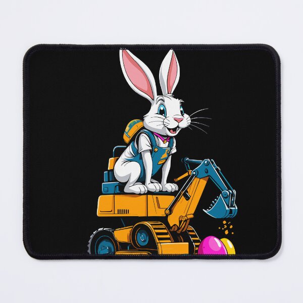 Item preview, Easter bunny excavator driver Easter eggs excavating funny designed and sold by LuminOrb.