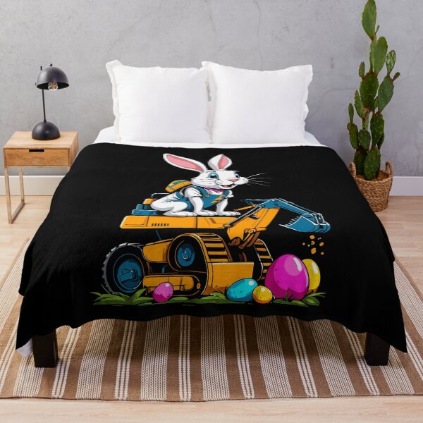 Item preview, Easter bunny excavator driver Easter eggs excavating funny designed and sold by LuminOrb.