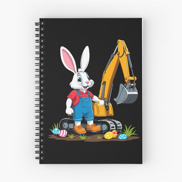Item preview, Easter bunny excavator driver Easter eggs excavating funny designed and sold by LuminOrb.