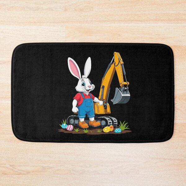 Item preview, Easter bunny excavator driver Easter eggs excavating funny designed and sold by LuminOrb.
