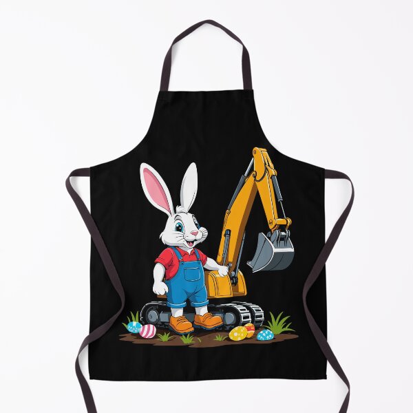 Item preview, Easter bunny excavator driver Easter eggs excavating funny designed and sold by LuminOrb.