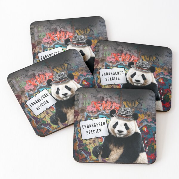 Item preview, Panda Stencil Graffiti designed and sold by Bomax121.