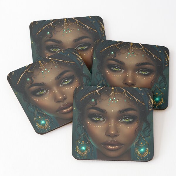Item preview, Mystical woman with sparkling adornments designed and sold by Artessie.