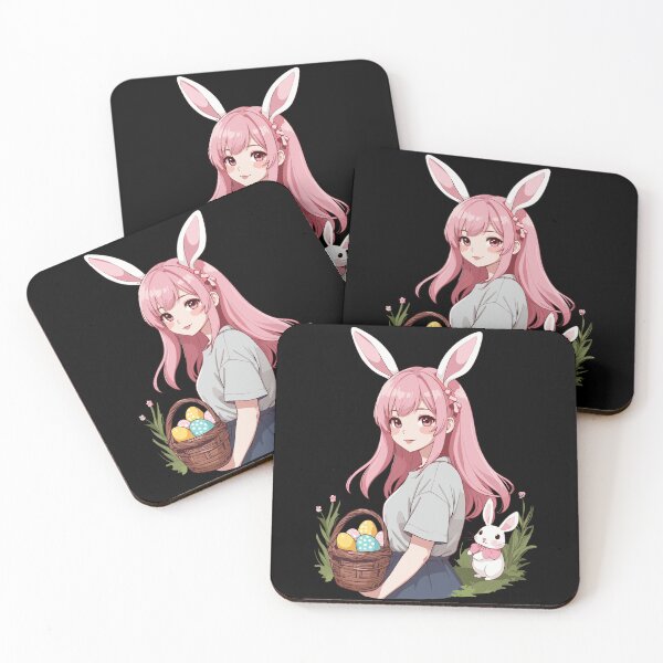Item preview, Anime Easter Kawaii Easter Bunny Manga Girl Otaku designed and sold by LuminOrb.