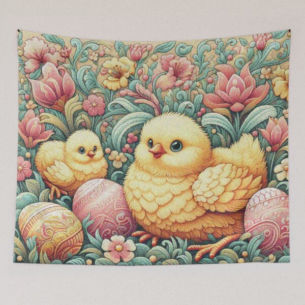 Item preview, Chicks And Easter Eggs in Flower Garden  designed and sold by Illuministique.