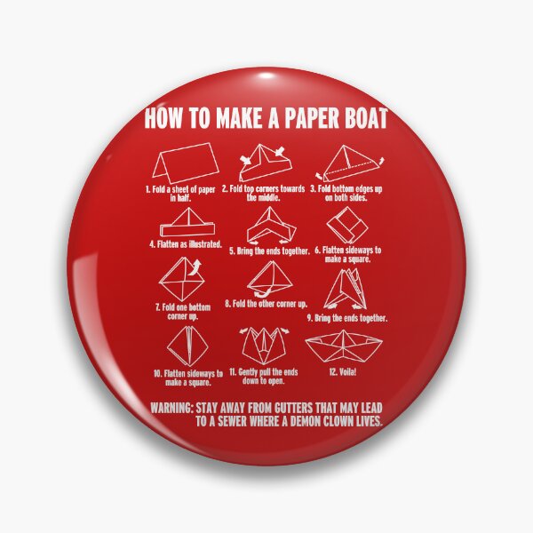Item preview, Funny Paperboat Instructional Poster Inspired By 80's Horror Movie designed and sold by BoggsNicolasArt.