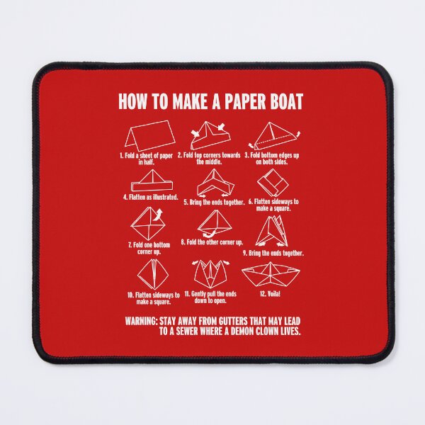 Item preview, Funny Paperboat Instructional Poster Inspired By 80's Horror Movie designed and sold by BoggsNicolasArt.