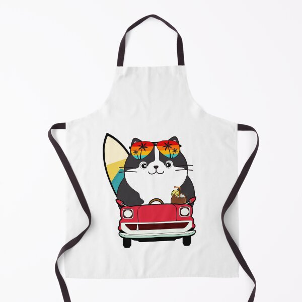 Item preview, Funny Fat Cat is driving a car with a surfboard designed and sold by Pet Station.
