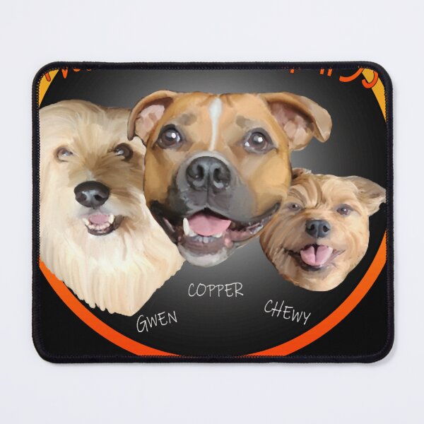 Item preview, The Three Stupids Gwen copper Chewy Custom dog portrait designed and sold by BrandonBakers.