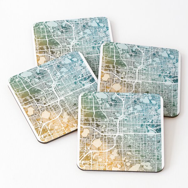 Item preview, Mapa de calles de la ciudad de Orlando Florida designed and sold by ArtPrints.