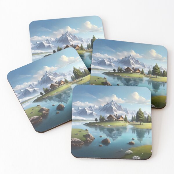Item preview, A lovely day spent by the lake in the mountains designed and sold by ArtBoom73.