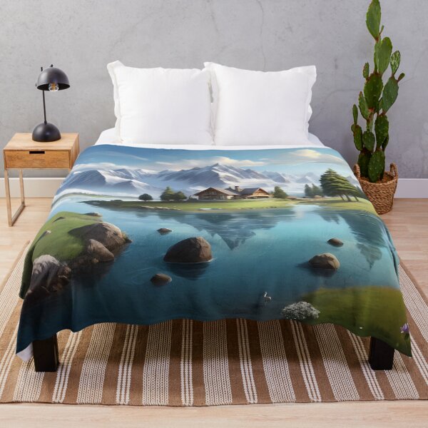Item preview, A lovely day spent by the lake in the mountains designed and sold by ArtBoom73.