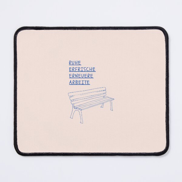Item preview, Ruhe, erfrische, erneuere, arbeite | Illustration of a garden chair | Pastel Pink Background designed and sold by RM-Journey.