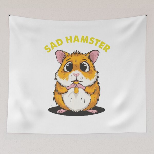 Item preview, Melancholy Rodent: Adorable Sad Hamster Design designed and sold by buzztrendshop.