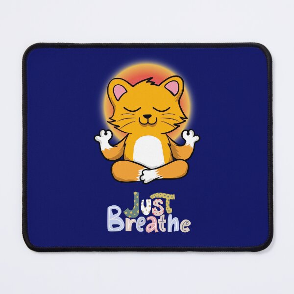 Item preview, Just Breathe: Cute Cat Yoga Spiritual Design designed and sold by REALKIRAN.