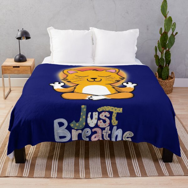 Item preview, Just Breathe: Cute Cat Yoga Spiritual Design  designed and sold by REALKIRAN.