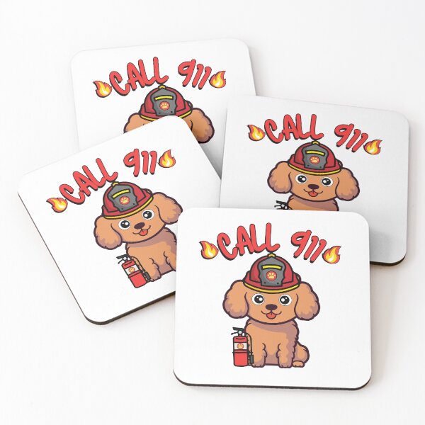 Item preview, Funny Brown Dog Firefighter designed and sold by Pet Station.