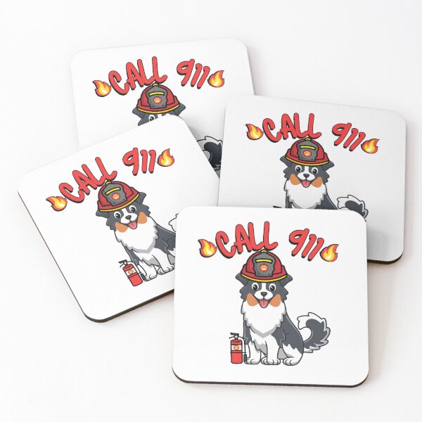 Item preview, Funny Collie Dog Firefighter designed and sold by Pet Station.