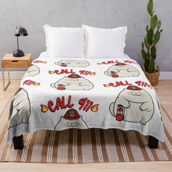 Item preview, Funny Fat cat Firefighter designed and sold by Pet Station.