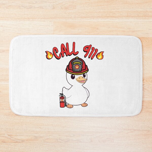 Item preview, Funny white duck Firefighter designed and sold by Pet Station.