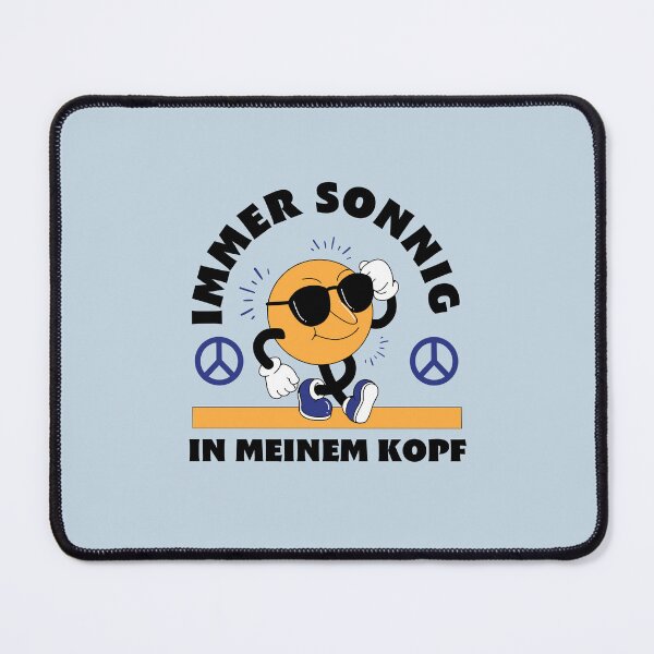 Item preview, Immer sonnig in meinem Kopf | Pastel Blue Background designed and sold by RM-Journey.