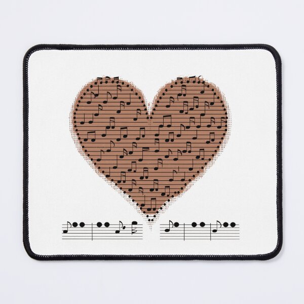 Item preview, Melodious Hearts: Heart-shaped Lyrics and Musical Notes designed and sold by Colorful-Garden.
