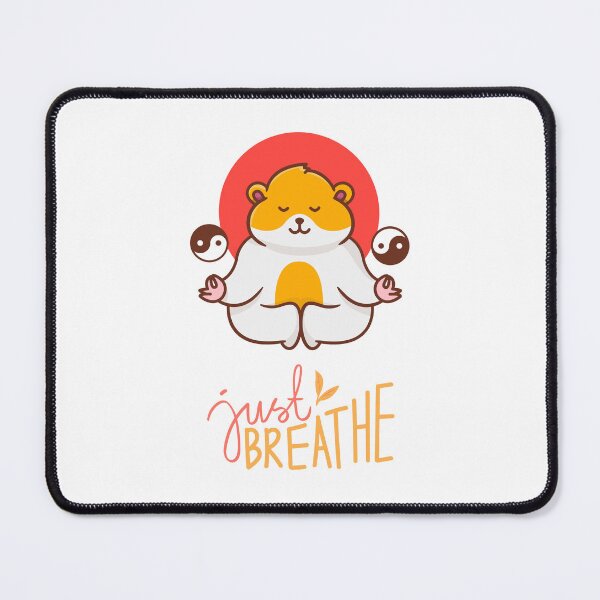 Item preview, Just Breathe: Cute Hamster Yoga Spiritual Design designed and sold by REALKIRAN.