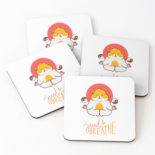 Item preview, Just Breathe: Cute Hamster Yoga Spiritual Design designed and sold by REALKIRAN.
