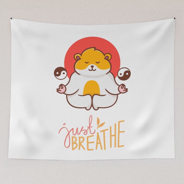 Item preview, Just Breathe: Cute Hamster Yoga Spiritual Design designed and sold by REALKIRAN.