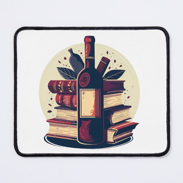 Item preview, Books and Wine designed and sold by PeelZinc.