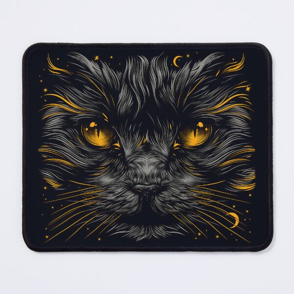 Item preview, A Striking Black Cat with Yellow Eyes designed and sold by unimuse.