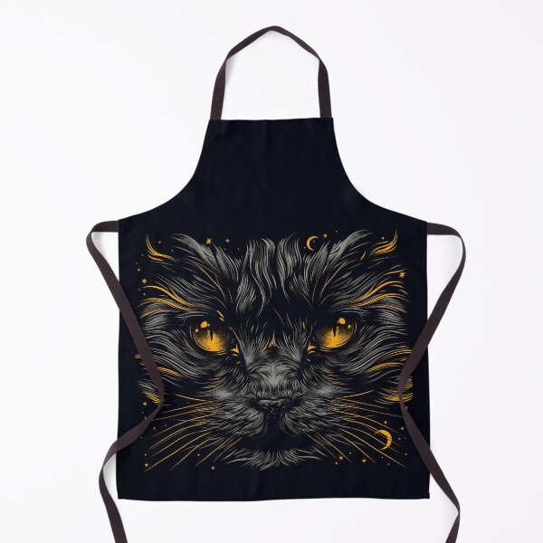Item preview, A Striking Black Cat with Yellow Eyes designed and sold by unimuse.