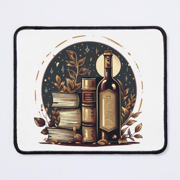 Item preview, Books and Wine designed and sold by PeelZinc.
