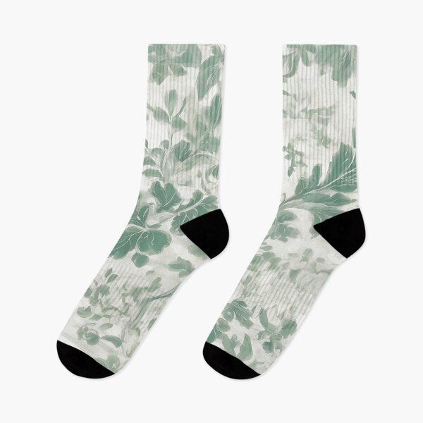 Item preview,  Vintage Green and White Floral Chinoiserie  designed and sold by Tamas Das.