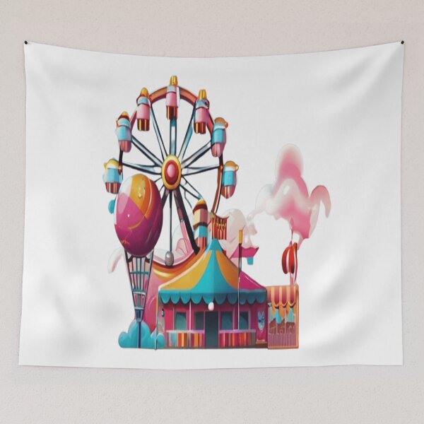 Item preview, Whimsical Carnival Dreams - Cotton Candy & Ferris Wheels Delight designed and sold by SSulatul101.