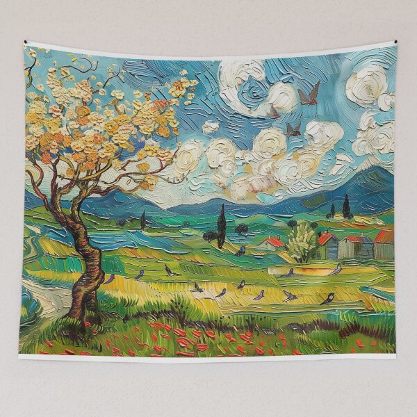 Item preview, country landscape designed and sold by PricklyPeanut.