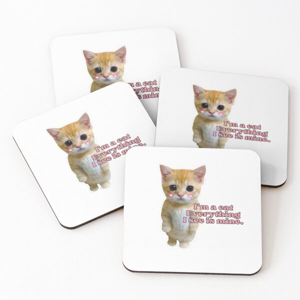 Item preview, “My dear, I'm a cat. Everything I see is mine.” cute Cat Meme with quote, Funny Ginger Orange Kitten v2 designed and sold by out-fitter.