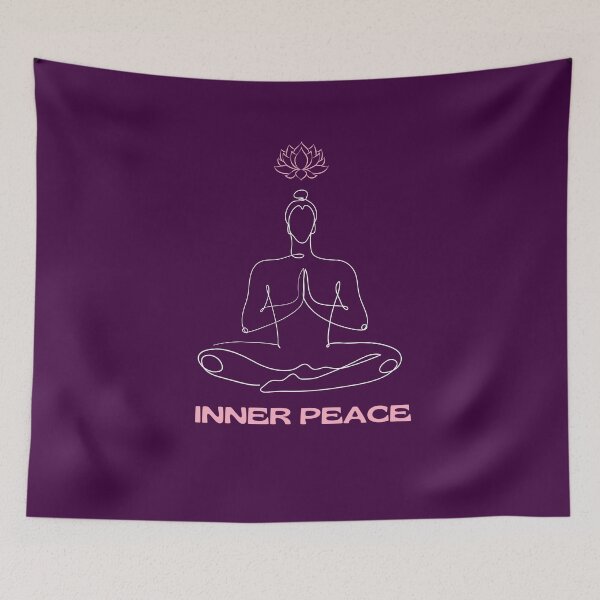 Item preview, Inner Peace : Yoga Spiritual Minimalistic Line Art Design designed and sold by REALKIRAN.