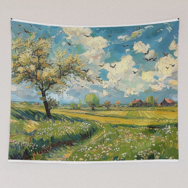 Item preview, country landscape designed and sold by PricklyPeanut.