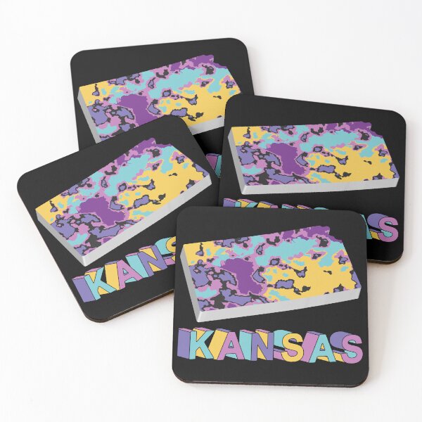 Item preview, Kansas 3d State Map Art designed and sold by Ayesha Saleem.