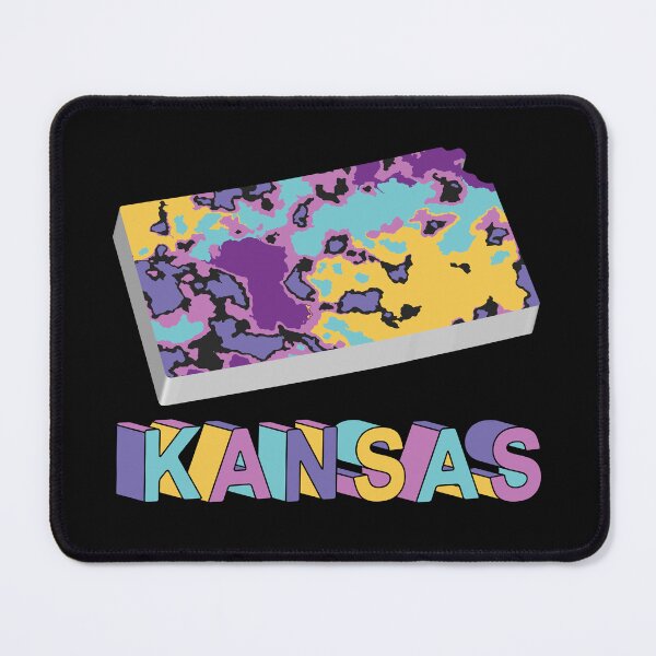 Item preview, Kansas 3d State Map Art designed and sold by Ayesha Saleem.