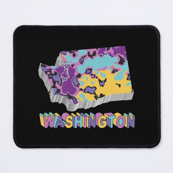 Item preview, Washington State 3d Map Art designed and sold by Ayesha Saleem.
