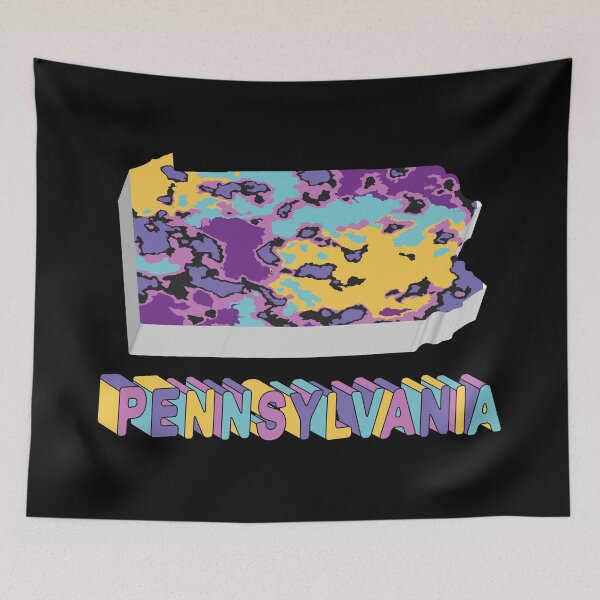 Item preview, Pennsylvania State 3d Map Art designed and sold by Ayesha Saleem.